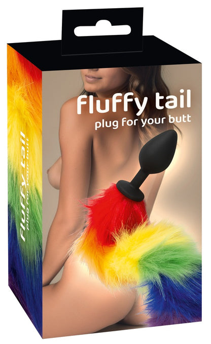 Fluffy tail plug arc-en-ciel You2Toys