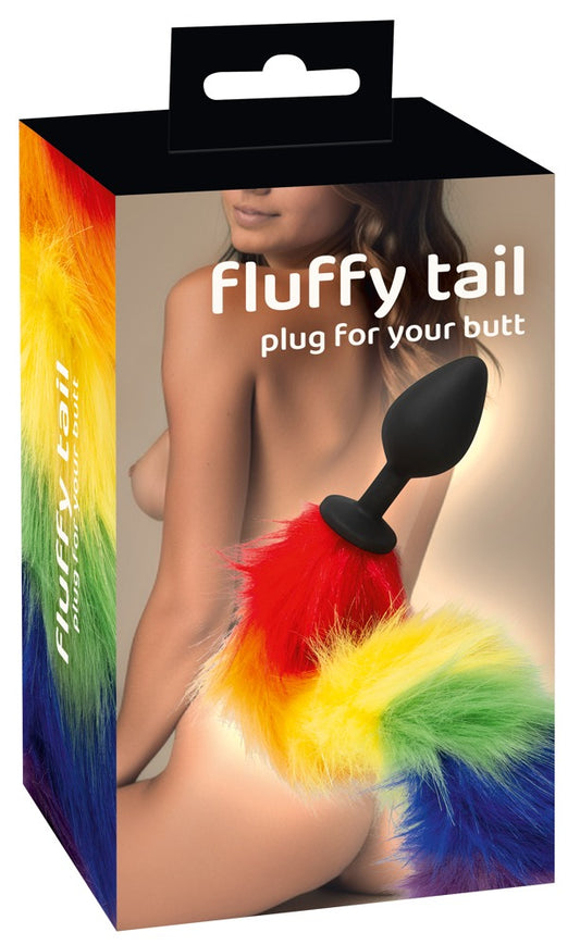 Fluffy tail plug arc-en-ciel You2Toys