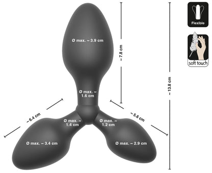 Plug anal triple Black Velvet