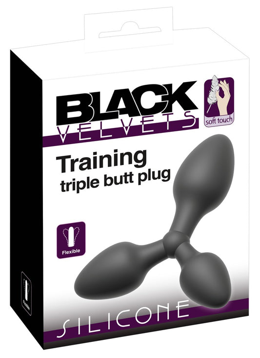Plug anal triple Black Velvet
