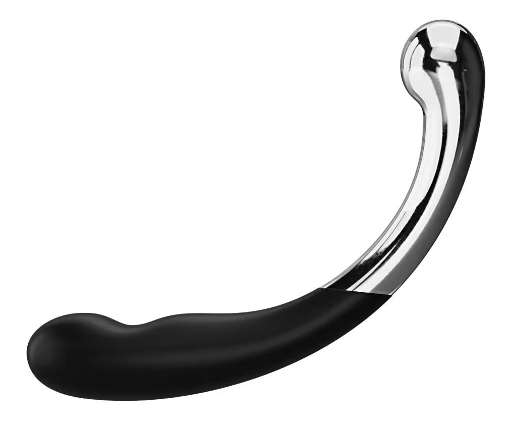 Gode double-face métal & silicone