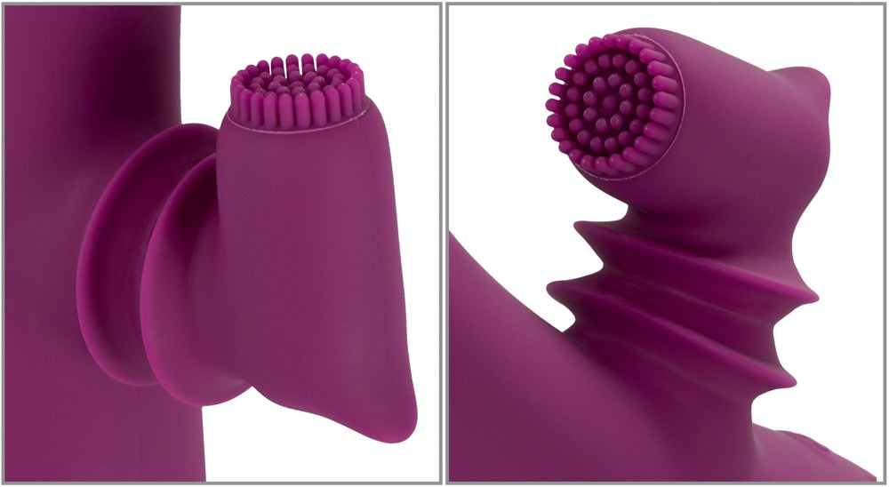 Vibromasseur 2 fonctions avec titilleur clitoridien mobile de Javida