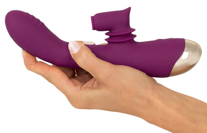 Vibromasseur 2 fonctions avec titilleur clitoridien mobile de Javida