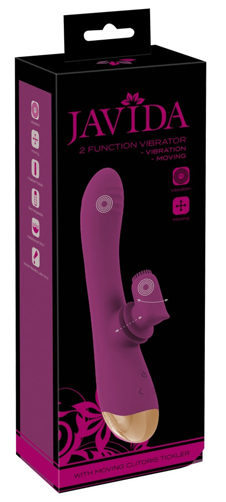 Vibromasseur 2 fonctions avec titilleur clitoridien mobile de Javida