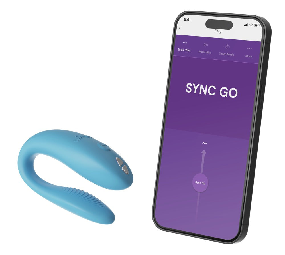 Vibromasseur flexible pour couple Sync Go de We-Vibe turquoise