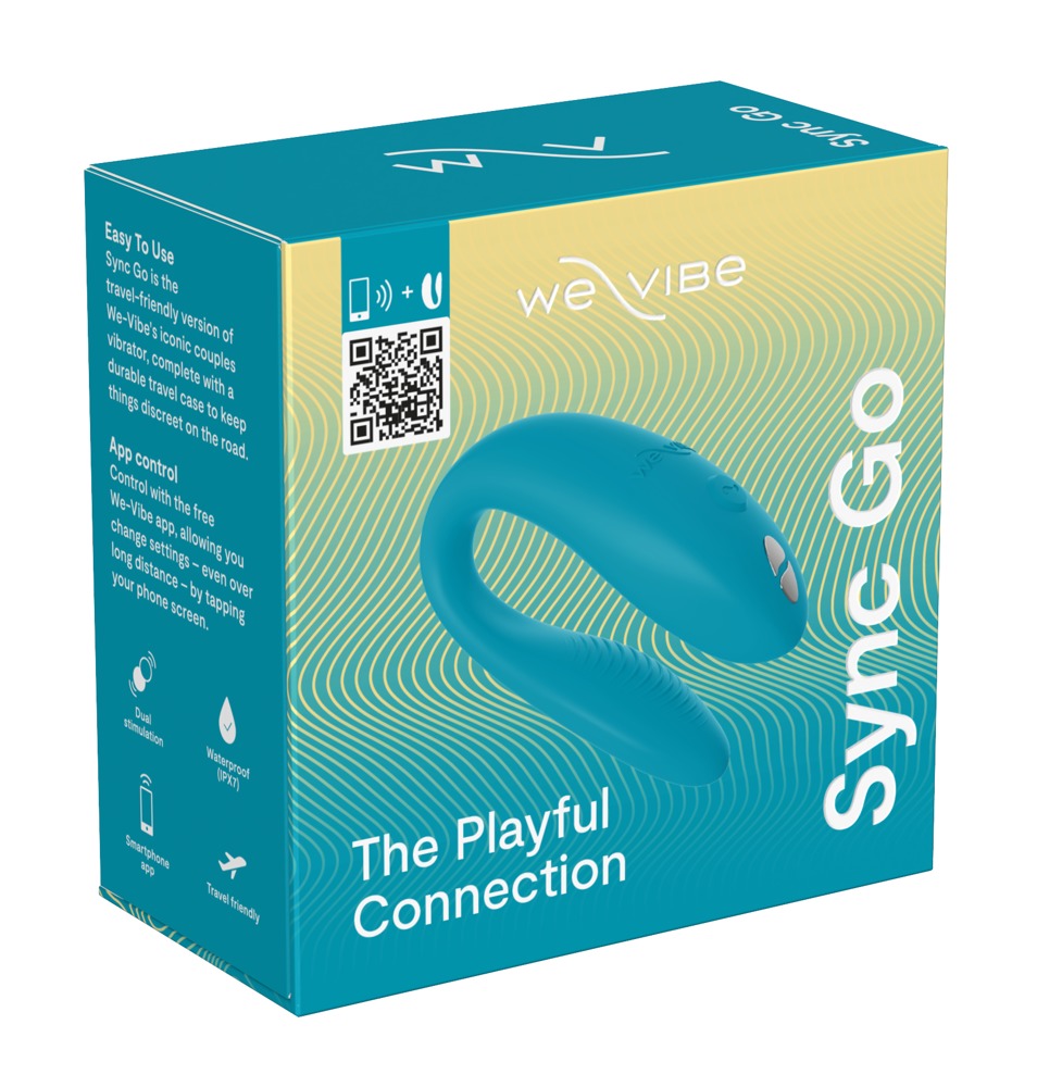 Vibromasseur flexible pour couple Sync Go de We-Vibe turquoise