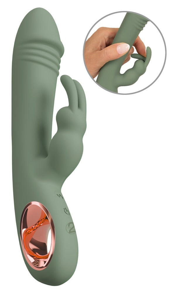 Vibromasseur double Slim Rabbit Olive de You2Toys