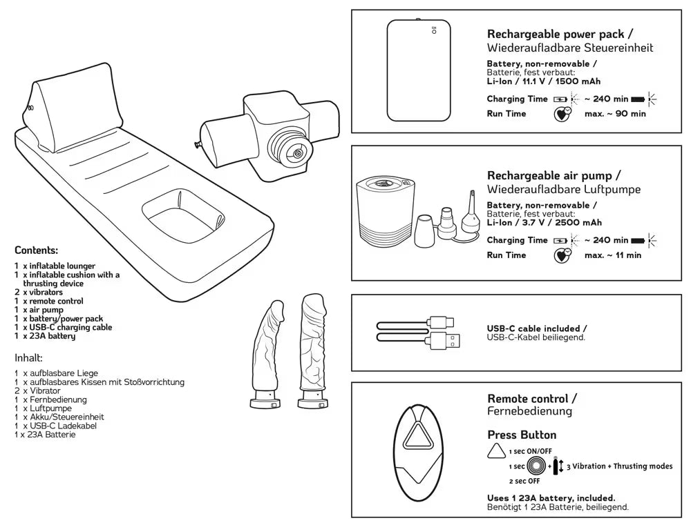 Couchette velour gonflable