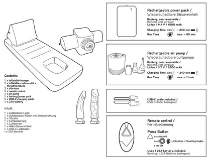 Couchette velour gonflable