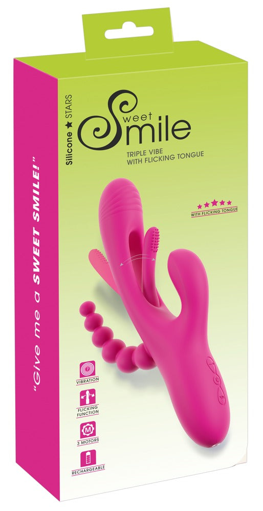 Triple vibromasseur de Sweet Smile
